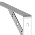 vidaXL Držiaky políc 4 ks 23,5x2,5x15,5 cm strieborná nerezová oceľ