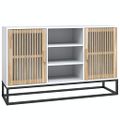 vidaXL Komoda biela 105x30x65 cm kompozitné drevo
