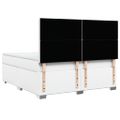 vidaXL Boxspring posteľ s matracom biela 180x200 cm umelá koža