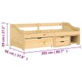 vidaXL Denná posteľ s 3 zásuvkami 90x200cm masívna borovica IRUN