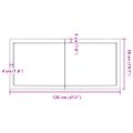 vidaXL Stolová doska 120x50x(2-6) cm neošetrený masív živé hrany