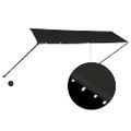 vidaXL Zaťahovacia markíza s LED 350x150 cm antracitová