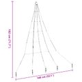 vidaXL LED Vianočný stromček so zemnými kolíkmi Teplá biela 182 cm Kov
