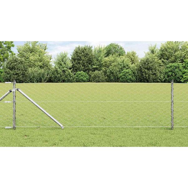 vidaXL Exteriérový hexagonálny plot s prístupovým stĺpikom 50 x 0,6 m