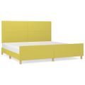vidaXL Posteľ bez matraca zelená 200x200 cm látka
