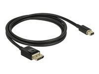 Kábel DisplayPort - DisplayPort s pínmi (male) do Mini DisplayPort s pínmi (male) - 1 m - čierna - podpora 8K