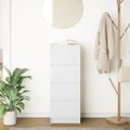 vidaXL Komoda biela 37,5x35x99 cm spracované drevo