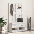 vidaXL Halový strom SANDNES biela 87x40x159,5 cm masívna borovica