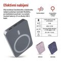 Powerbanka EMOS WI 522 /B0555GY/, 5 000 mAh, 20 W+Wireless, sivá