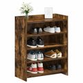 vidaXL Skriňa na topánky Dymový dub 73,5 x 36 x 92 cm Kompozitné drevo