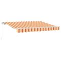 vidaXL Sklopná markíza Žltá a oranžová 250 x 200 cm látka