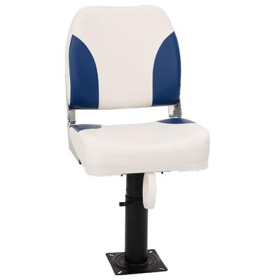 vidaXL Skladacie sedadlo do lode, sada 1, modro-biele 41x36x48 cm