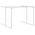 vidaXL Búda pre psa s výbehom svetlo sivá 214x865x181 cm pozink. oceľ