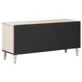 vidaXL TV skrinka Biela 100 x 33,5 x 46 cm Masívne mango drevo