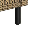 vidaXL TV skrinka čierna 105x33,5x46 cm masívne hrubé drevo mango