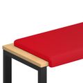vidaXL Vankúš na lavičku Umelá koža Červená Hĺbka 35 cm