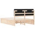 vidaXL Rám postele s čalúneným čelom Čierna 150 x 200 cm