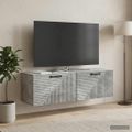 vidaXL Nástenná TV skrinka Nástenný Betónovo sivá 98 x 31 x 30 cm