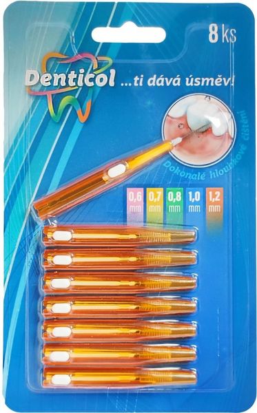 Denticol V01 veľ. 1,2 mm, medzizubná kefka vysúvacia, 8 + 8 ks
