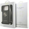 Guess 4G Big Logo Cord Stap Crossbody case for iPhone 17 Pro black