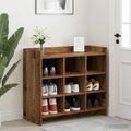 vidaXL Skriňa na topánky s úložiskom Staré drevo 85 x 39,5 x 70 cm