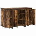 vidaXL Servírovacia skriňa Dymová dub 120 x 41 x 75 cm