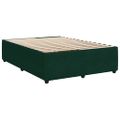 vidaXL Posteľný rám boxsping s matracom tmavozelený 140x190 cm zamat