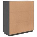 vidaXL Vysoká skrinka sivá 100x40x108,5 cm masívna borovica