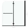 vidaXL Skladací sprchový kút 2 panely 120x140 cm ESG čierny
