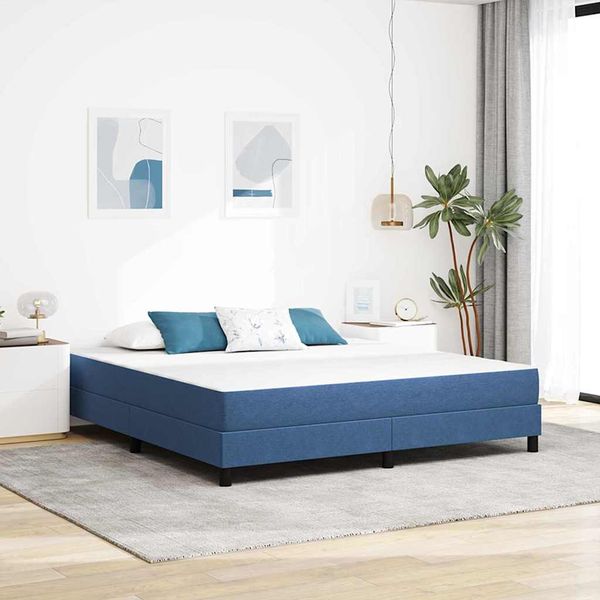 vidaXL Posteľná matrac s matracmi Modrá 180 x 200 cm látka