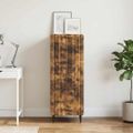vidaXL Servírovacia skriňa Dymový dub 34,5 x 33 x 92 cm