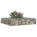 vidaXL Gabiónová vyvýšená posteľ 100 x 100 x 20 cm Pozinkovaná oceľ