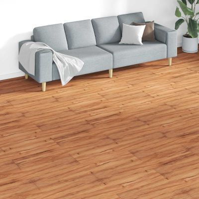 vidaXL Podlahové dosky 18 pcs Hnedá 5,26 m² PVC