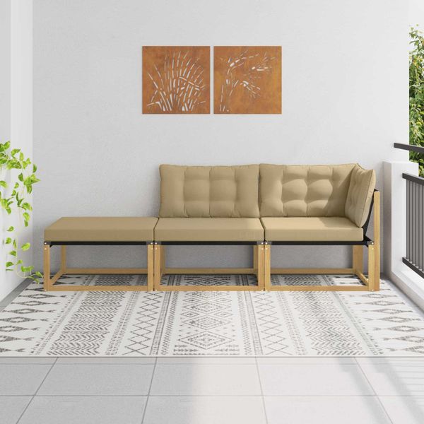 vidaXL Rohová sedačka s vankúšom Biela 241,5 x 83 x 73 cm