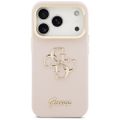 Puzdro Guess Grained Big 4G & Stand Camera pre iPhone 17 Pro ružové