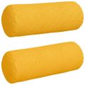 vidaXL Podložkové vankúše 2 pcs Svetložltá Ø 25 x 70 cm