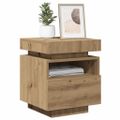 vidaXL Nočný stolík s LED svetlami dub artisan 40x39x48,5 cm