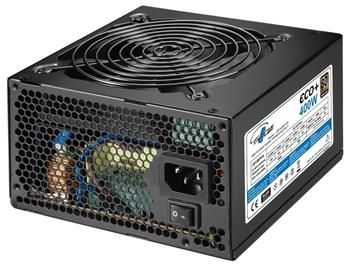 OPRAVENÉ - EUROCASE zdroj Eco+ 400W / 80+BRONZE / 12cm fan / PFC ATX 20/24pin / 5x SATA Zdroj, ATX, 400W, pasívne PFC, 120mm ventilátor, 5× SATA, 80PLUS Bronze – OPRAVENÉ