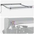 vidaXL Rám markízy Zelená a žltá 300 x 250 cm Polyester s PU povrchom