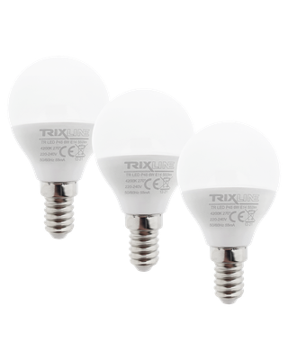 LED žiarovka Trixline 6W P45 E14 neutrálna biela 3 PACK