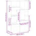 vidaXL Deliaca stena betónová sivá 100x33x155,5 cm kompozitné drevo