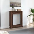 vidaXL Obloženie krbu hnedý dub 75x20x87,5 cm kompozitné drevo