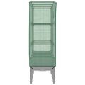 vidaXL Záhon s krytom na skleník ratanový vzhľad 120x40x140 cm