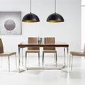 vidaXL Stropná lampa 2 ks, nastaviteľná výška, pologuľa, čierna