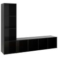 vidaXL TV skrinky 2 ks čierne 142,5x35x36,5 cm drevotrieska