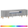vidaXL LED TV kabinet Sivý Sonoma Kompozitné drevo