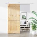 vidaXL Posuvné dvere Prírodná a biela 85 x 210 cm