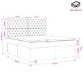vidaXL LED boxspring posteľ s matracom Svetlosivá 140 x 200 cm Zamat