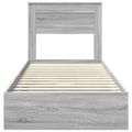 vidaXL Úložná posteľ Sivý Sonoma 90 x 200 cm Kompozitné drevo