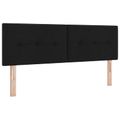 vidaXL Ottoman posteľ s matracom a LED Čierna 160 x 200 cm Látka